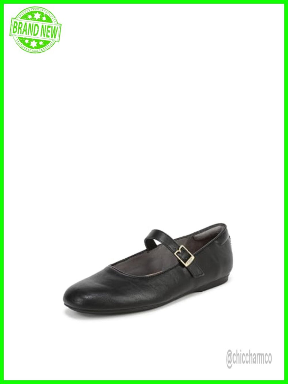 Faux Leather Mary Jane Flats Adjustable Buckle Round Toe